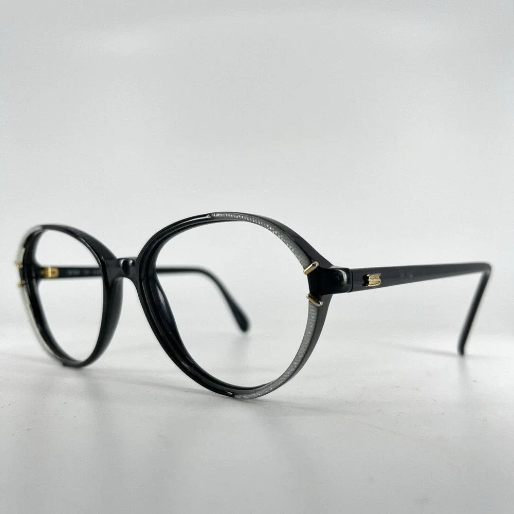 Silhouette Eyeglasses Frames Black Round 1245 /20‎ C 2799 56-16-135 H7516